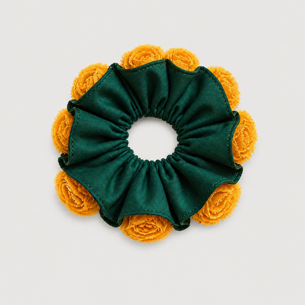 Convertible floral and satin scrunchie set