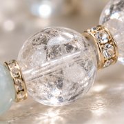Celestial Ocean Natural Crystal Bracelet – Clear & Blue Crystal Charm Bracelet – alternate view 4