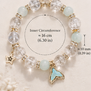 Celestial Ocean Natural Crystal Bracelet – Clear & Blue Crystal Charm Bracelet – alternate view 7