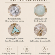 Celestial Ocean Natural Crystal Bracelet – Clear & Blue Crystal Charm Bracelet – alternate view 10