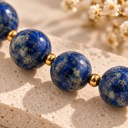 Deep Blue Natural Stone-Look Beaded Collar Necklace – alternate view 5