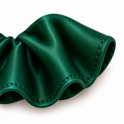 SHANZHUI Convertible Floral Double-Layer Scrunchie Set – Green & Yellow – material texture detail
