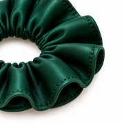 SHANZHUI Convertible Floral Double-Layer Scrunchie Set – Green & Yellow – pleat thickness detail