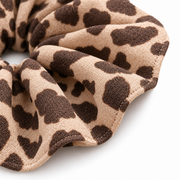 SHANZHUI Mocha Print Hair Accessory Set – Scrunchie & Headband Options – outer edge finish detail