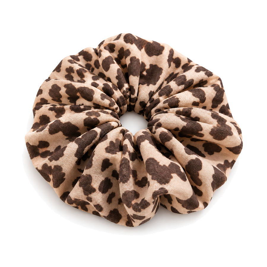 SHANZHUI Mocha Print Hair Accessory Set – Scrunchie & Headband Options