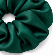 SHANZHUI Oversized Satin Scrunchie – Emerald Green Beaded – outer edge finish detail